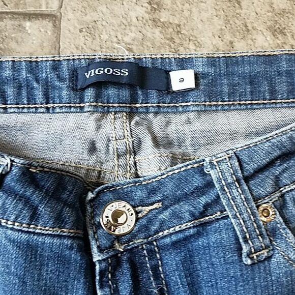 Vigoss Straight Leg Raw Hem Distressed Jeans 9 - Picture 6 of 8